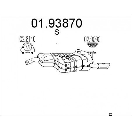 Silencieux arrière MTS