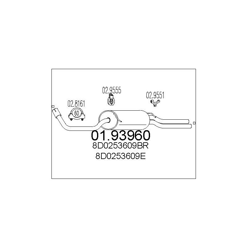 Silencieux arrière MTS