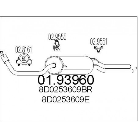 Silencieux arrière MTS