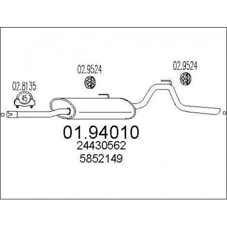 Silencieux arrière MTS