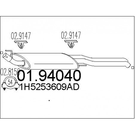 Silencieux arrière MTS