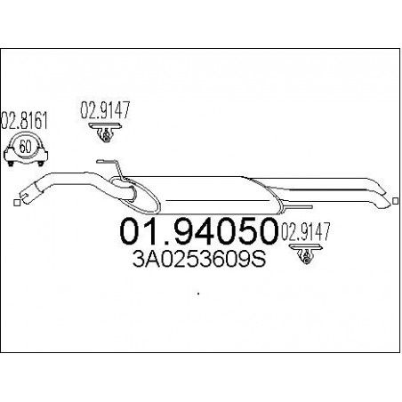 Silencieux arrière MTS