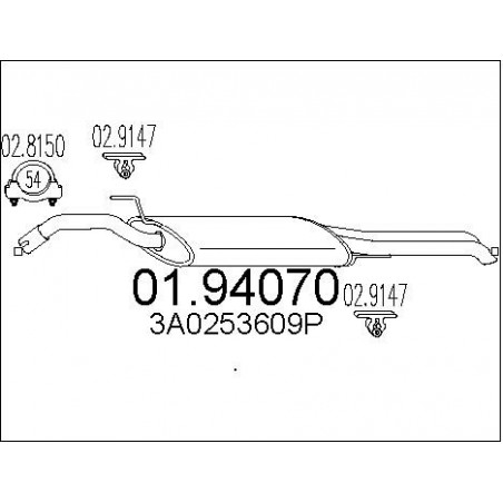 Silencieux arrière MTS