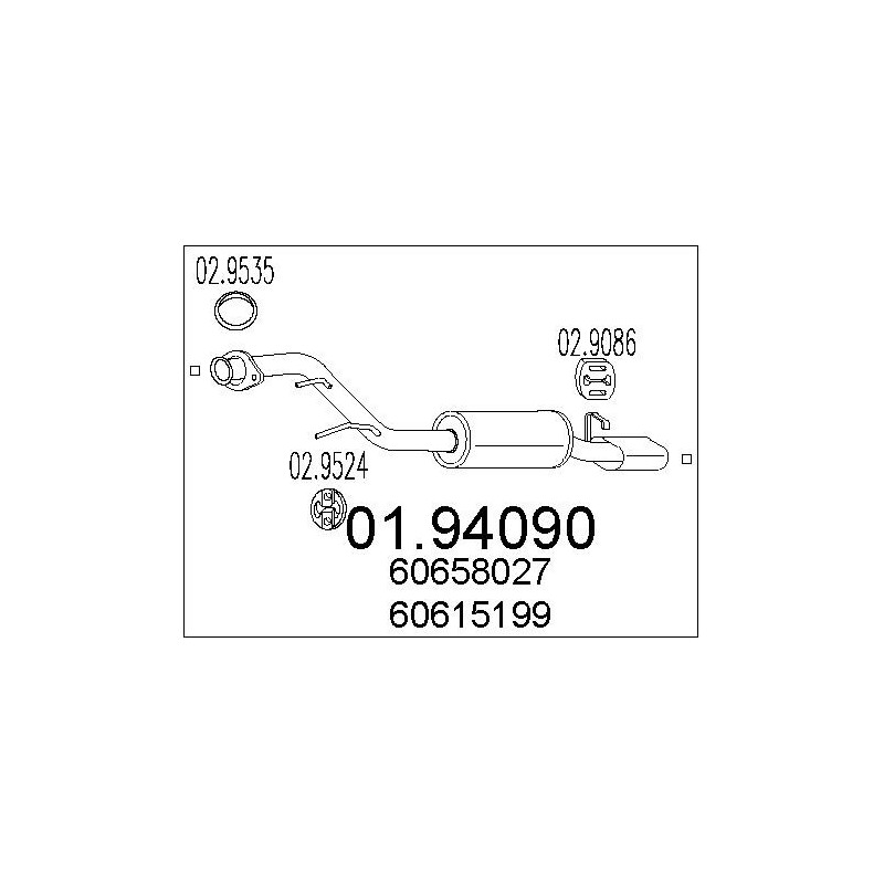 Silencieux arrière MTS