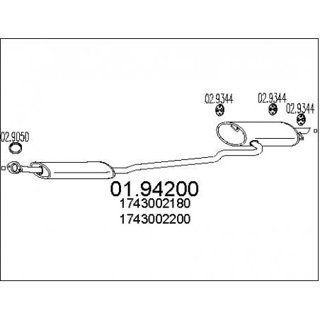 Silencieux arrière MTS