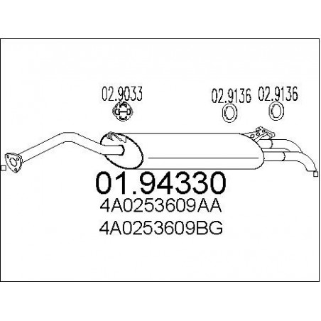 Silencieux arrière MTS