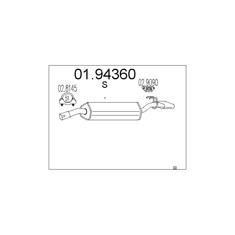 Silencieux arrière MTS