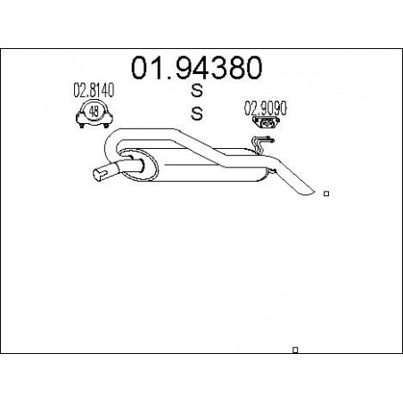 Silencieux arrière MTS