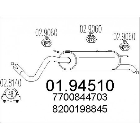 Silencieux arrière MTS