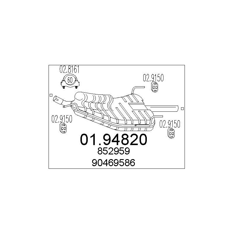 Silencieux arrière MTS