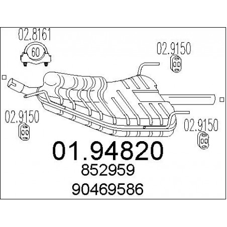 Silencieux arrière MTS