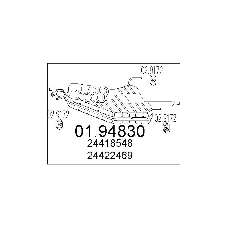 Silencieux arrière MTS