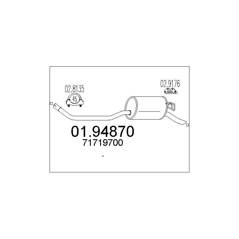 Silencieux arrière MTS