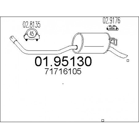 Silencieux arrière MTS