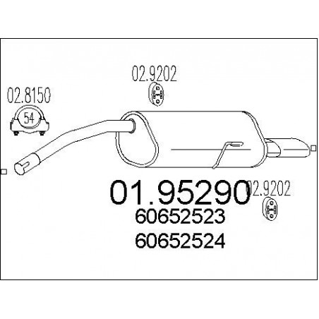 Silencieux arrière MTS