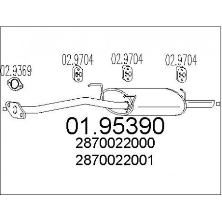 Silencieux arrière MTS