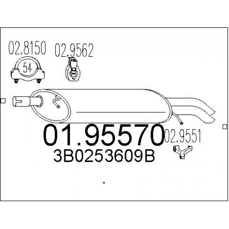 Silencieux arrière MTS