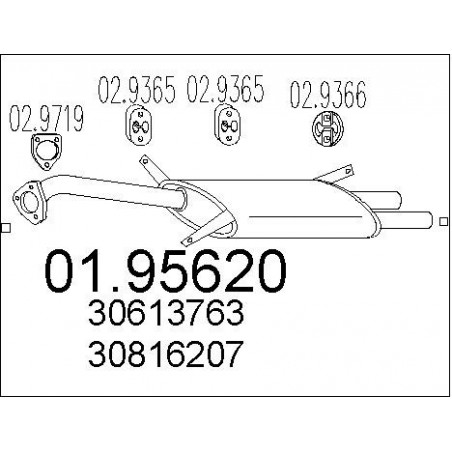 Silencieux arrière MTS