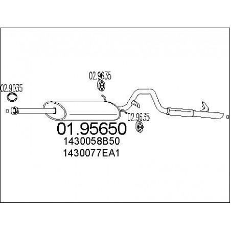 Silencieux arrière MTS