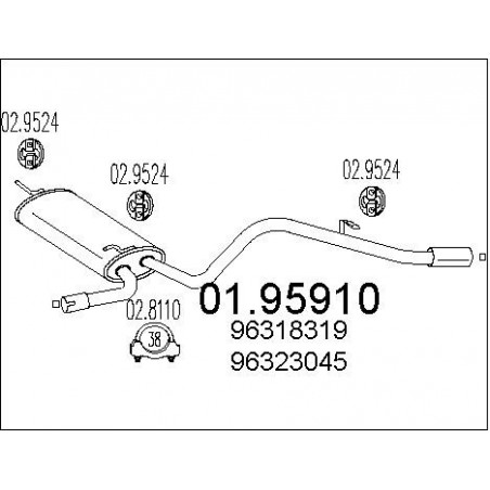 Silencieux arrière MTS