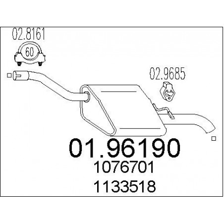 Silencieux arrière MTS