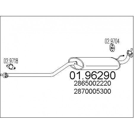 Silencieux arrière MTS