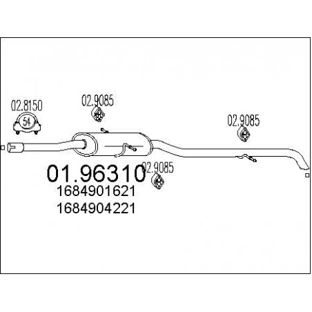 Silencieux arrière MTS