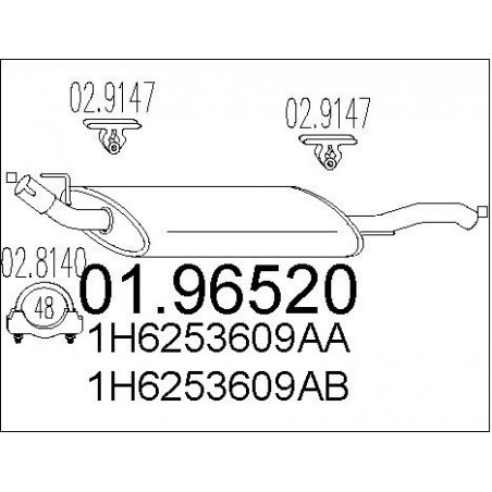 Silencieux arrière MTS
