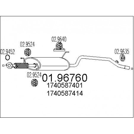 Silencieux arrière MTS