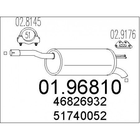 Silencieux arrière MTS