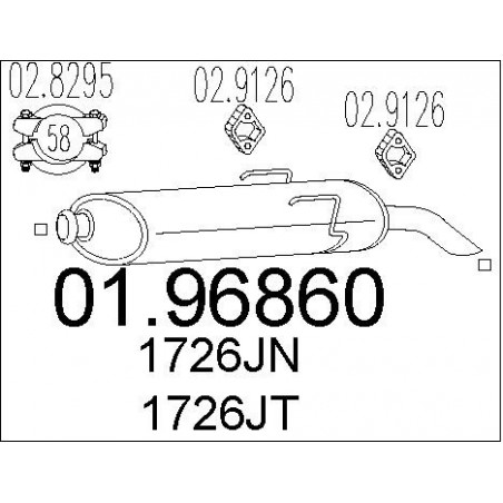 Silencieux arrière MTS