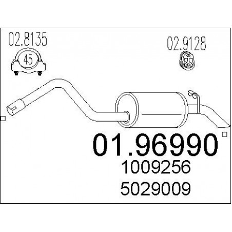 Silencieux arrière MTS