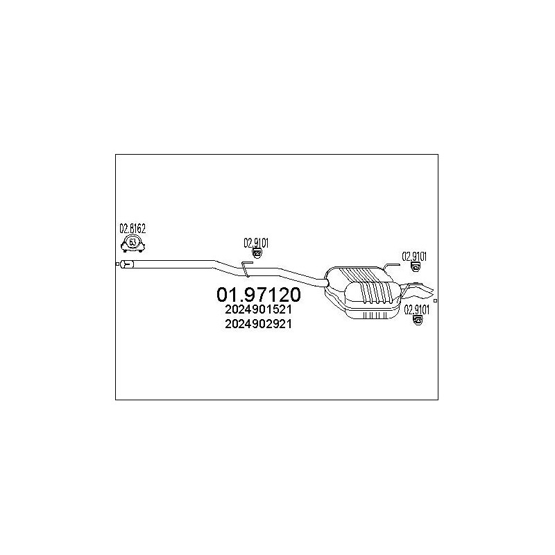 Silencieux arrière MTS