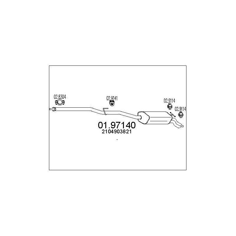 Silencieux arrière MTS