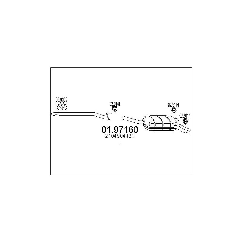 Silencieux arrière MTS
