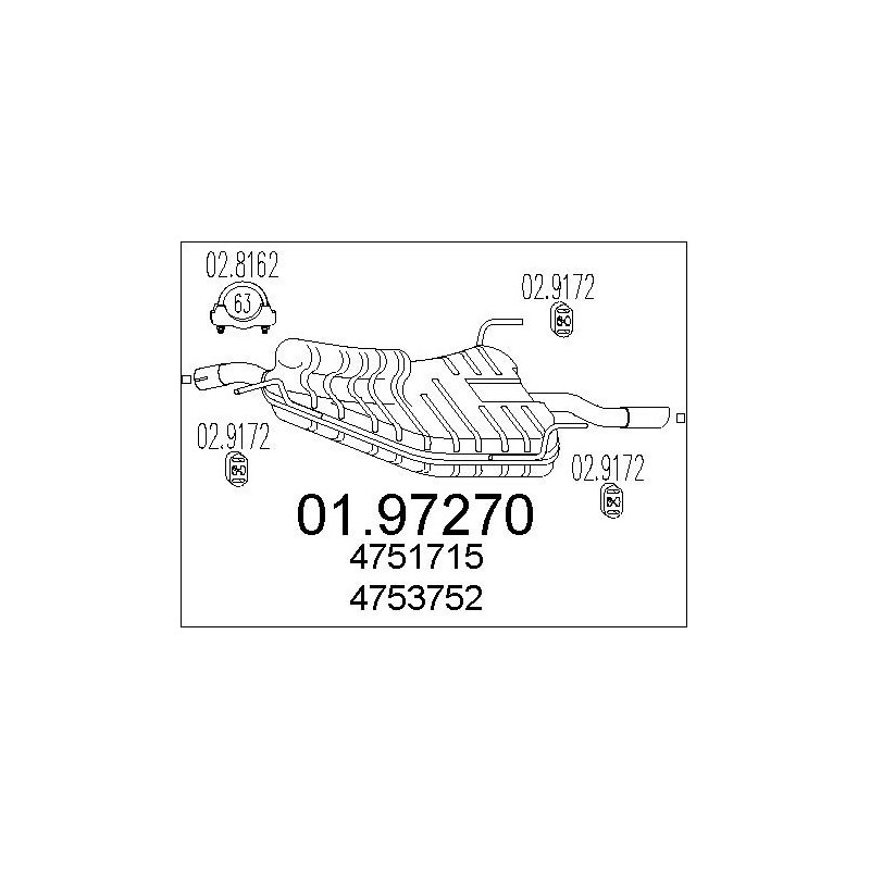 Silencieux arrière MTS