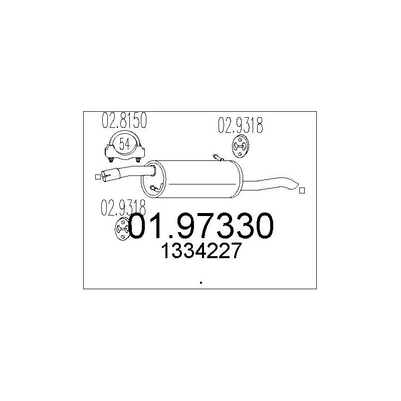 Silencieux arrière MTS