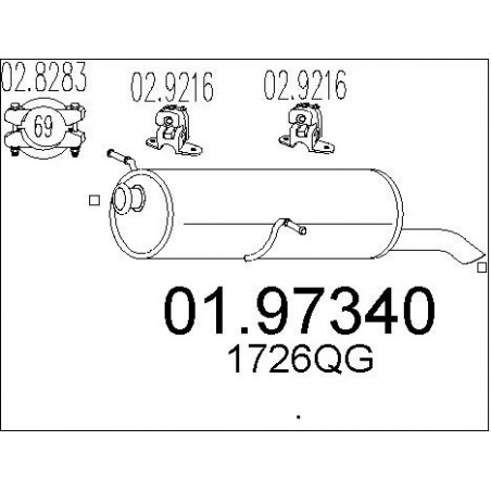 Silencieux arrière MTS