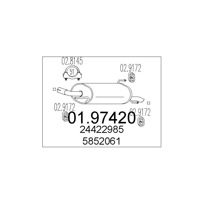 Silencieux arrière MTS