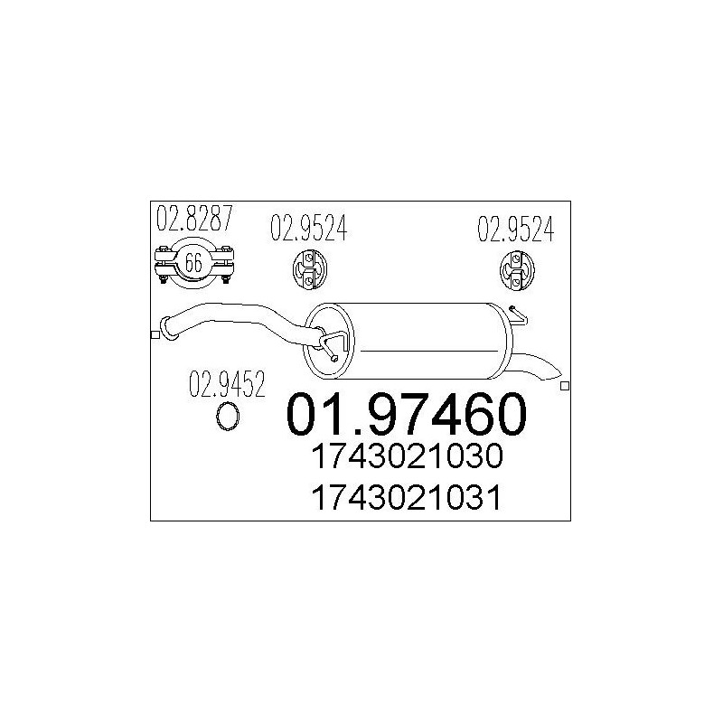 Silencieux arrière MTS
