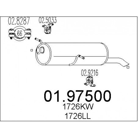 Silencieux arrière MTS