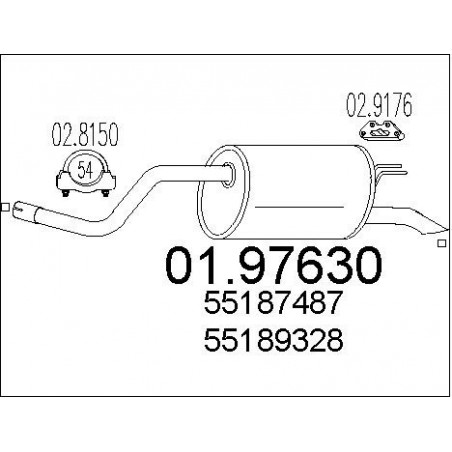 Silencieux arrière MTS