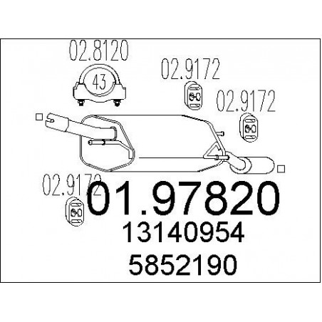 Silencieux arrière MTS