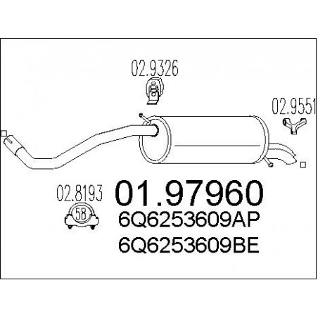 Silencieux arrière MTS