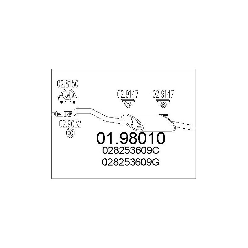 Silencieux arrière MTS