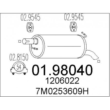 Silencieux arrière MTS