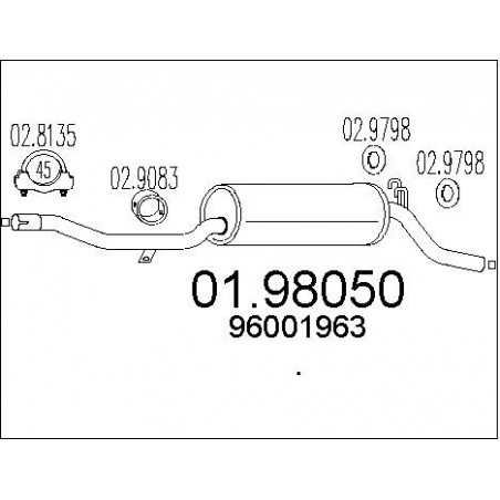 Silencieux arrière MTS