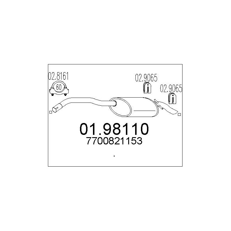 Silencieux arrière MTS