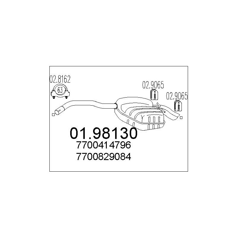 Silencieux arrière MTS