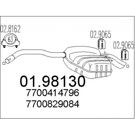 Silencieux arrière MTS